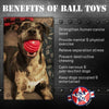 USA-K9 Stars and Stripes Ultra-Durable Rubber Chew Ball
