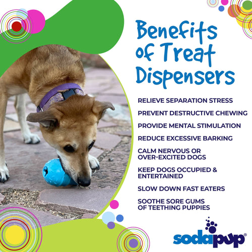 Ice Cream Cone Durable PUP-X Rubber eDispenser Chew Toy and Treat Dispenser