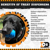 Double Trouble Durable Rubber Chew Toy and Treat Dispenser