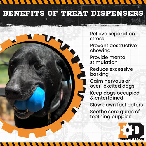 Double Trouble Durable Rubber Chew Toy and Treat Dispenser