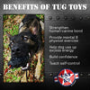 USA-K9 Magnum Grenade Shaped Durable Rubber Chew Toy, Treat Dispenser, Reward Toy, Tug Toy, and Retrieving Toy - Black Magnum
