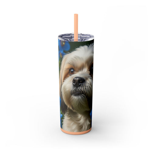 Skinny Tumbler with Straw – 20 oz Stainless Steel Cup