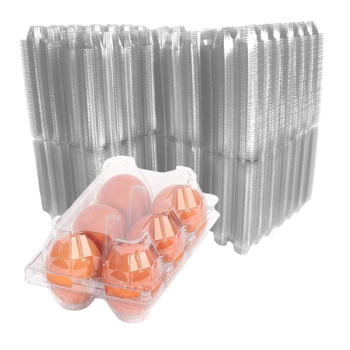 6-Egg Carton - Clear Plastic