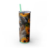 Skinny Tumbler with Straw – 20 oz Stainless Steel Cup