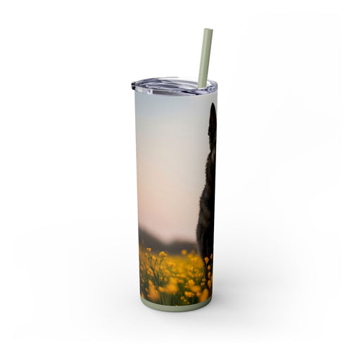 Skinny Tumbler with Straw – 20 oz Stainless Steel Cup