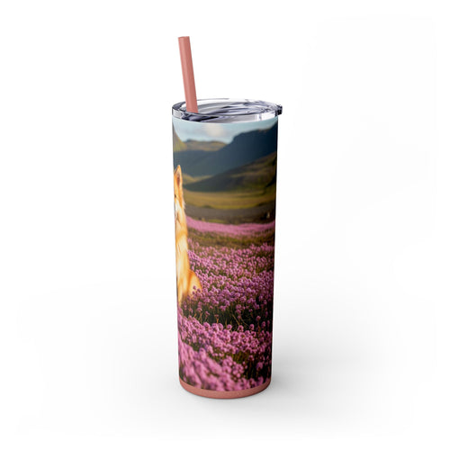 Skinny Tumbler with Straw – 20 oz Stainless Steel Cup