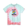 Pride Cat Mom Spiral Tie Dye Tee Unisex Cotton T-Shirt Sizes Small - 2 XL (2 colors)