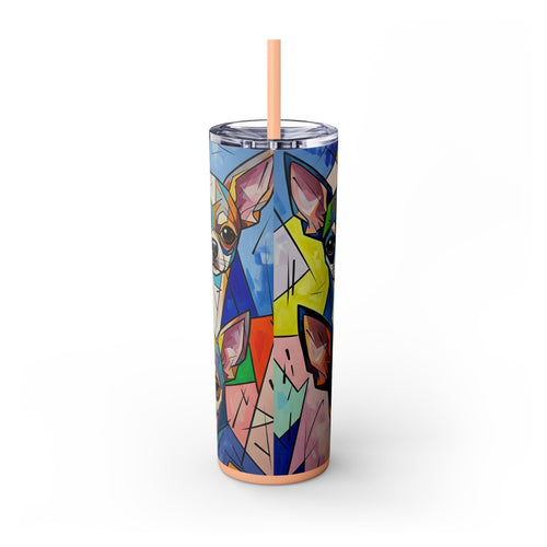 Skinny Tumbler with Straw – 20 oz Stainless Steel Cup