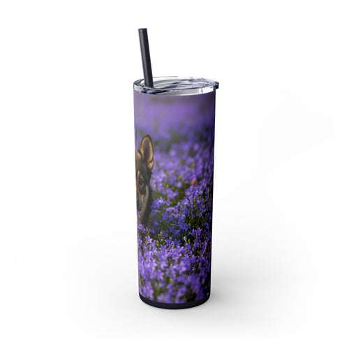 Skinny Tumbler with Straw – 20 oz Stainless Steel Cup