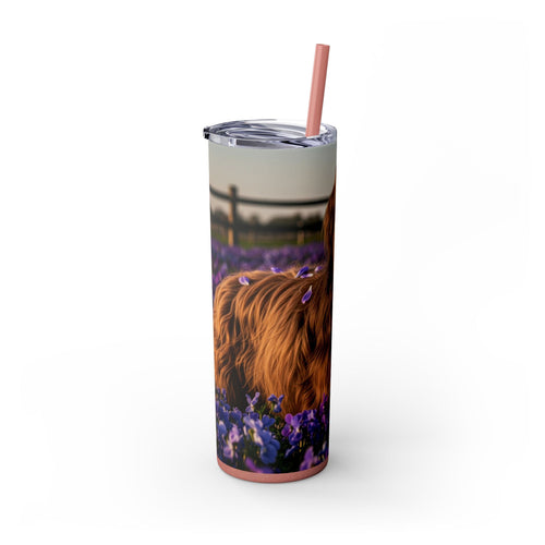 Skinny Tumbler with Straw – 20 oz Stainless Steel Cup