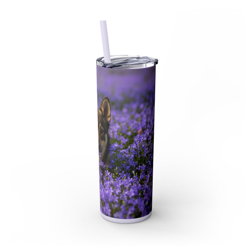 Skinny Tumbler with Straw – 20 oz Stainless Steel Cup