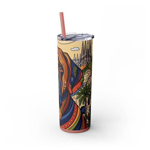Skinny Tumbler with Straw – 20 oz Stainless Steel Cup