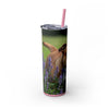Skinny Tumbler with Straw – 20 oz Stainless Steel Cup