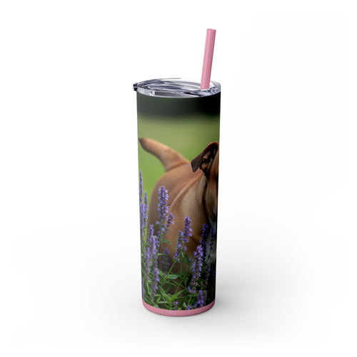 Skinny Tumbler with Straw – 20 oz Stainless Steel Cup