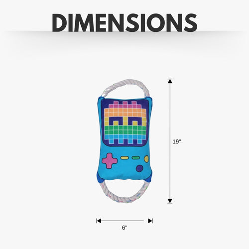 Retro Gamer Plush Dog Toy – with Squeaker & Crinkle Paper for Fun Play