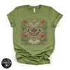 Midnight Garden Moth Tee | Celestial Botanical Moth Graphic T-Shirt