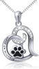 Always in My Heart Paw Print Necklace – Pet Memorial Gift