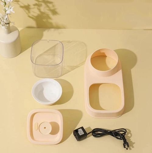 2-in-1 Cat Water Dispenser And Feeding Bowl