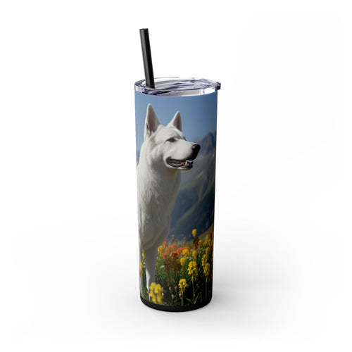Skinny Tumbler with Straw – 20 oz Stainless Steel Cup