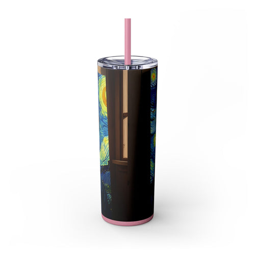 Skinny Tumbler with Straw – 20 oz Stainless Steel Cup