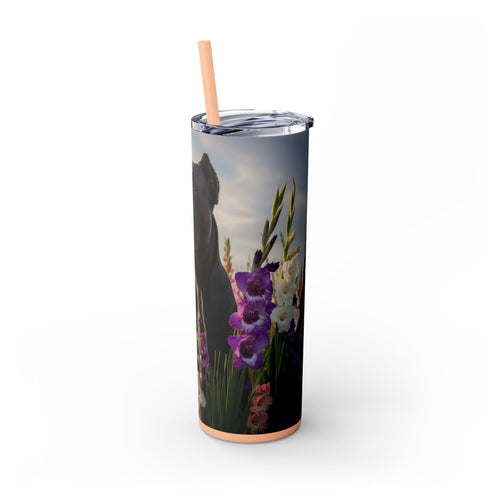 Skinny Tumbler with Straw – 20 oz Stainless Steel Cup