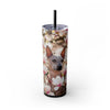 Skinny Tumbler with Straw – 20 oz Stainless Steel Cup
