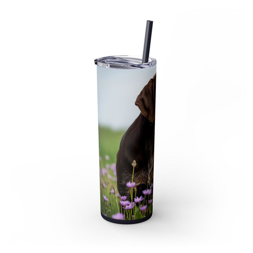 Skinny Tumbler with Straw – 20 oz Stainless Steel Cup