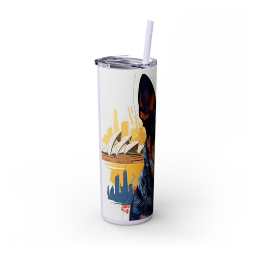 Skinny Tumbler with Straw – 20 oz Stainless Steel Cup
