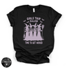 Girls Trip to Salem Tee | Witchy Travel Graphic T-Shirt {WHITE DESIGN}