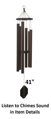 Amish Handmade Wind Chimes 37”–53” – Deep Tone Aluminum Outdoor Chimes