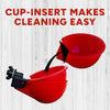 RentACoop DIY Waterer Kit - Auto-Fill Big Cups with Inserts and Anti-Dirt Covers 6 Pack