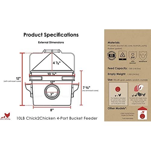 Chick2Chicken 10lb Chicken Feeder and 2 Gal Waterer - 2025 Version
