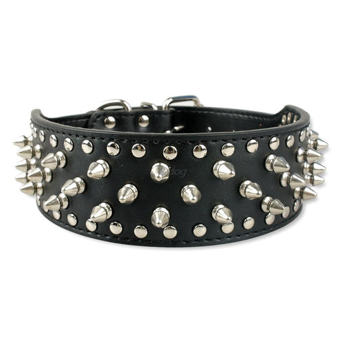 Rivet Studded Large Dog Collar