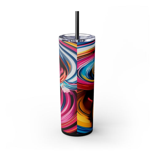 Skinny Tumbler with Straw – 20 oz Stainless Steel Cup