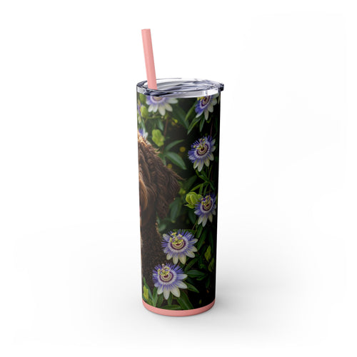 Skinny Tumbler with Straw – 20 oz Stainless Steel Cup