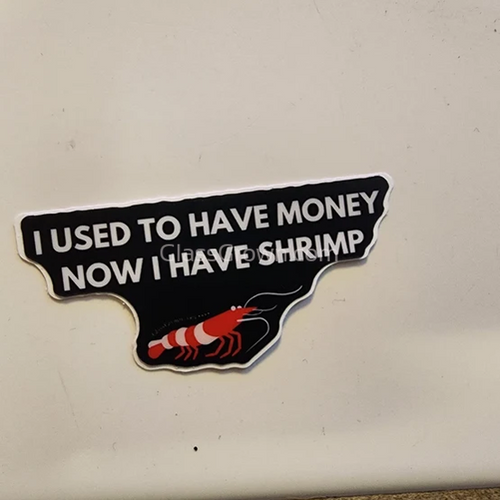 Red Cherry Shrimp Decal Sticker