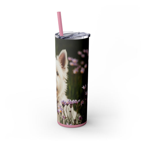 Skinny Tumbler with Straw – 20 oz Stainless Steel Cup
