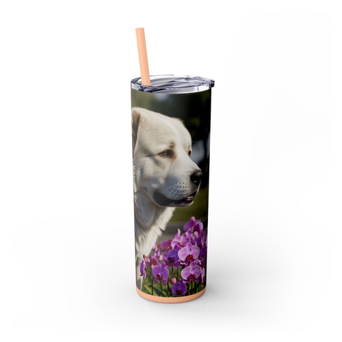 Skinny Tumbler with Straw – 20 oz Stainless Steel Cup