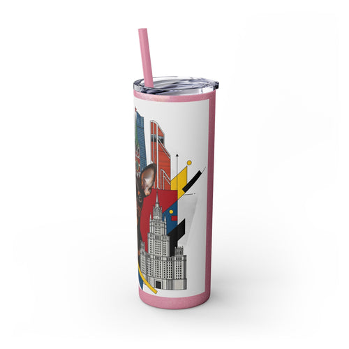 Skinny Tumbler with Straw – 20 oz Stainless Steel Cup