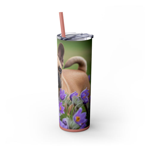 Skinny Tumbler with Straw – 20 oz Stainless Steel Cup