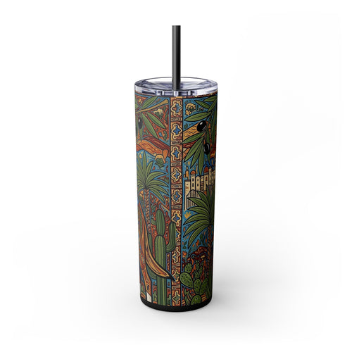 Skinny Tumbler with Straw – 20 oz Stainless Steel Cup