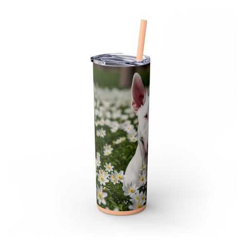 Skinny Tumbler with Straw – 20 oz Stainless Steel Cup