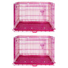 24-42 Collapsible Pink Dog Crate RED24-42