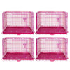 24-42 Collapsible Pink Dog Crate RED24-42