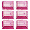 24-42 Collapsible Pink Dog Crate RED24-42
