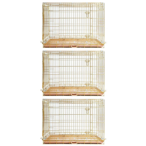 24-42 Collapsible Copper Gold Dog Crate GLD24-42