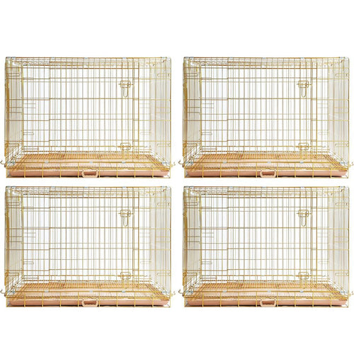 24-42 Collapsible Copper Gold Dog Crate GLD24-42