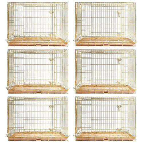 24-42 Collapsible Copper Gold Dog Crate GLD24-42