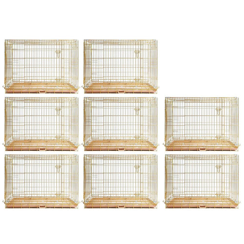24-42 Collapsible Copper Gold Dog Crate GLD24-42