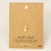 Gold Dipped Cat Pendant Necklace: G